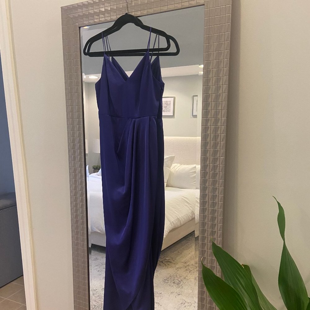 Express Royal Blue Silk Dress